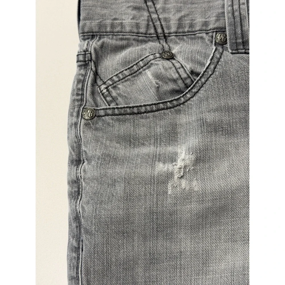 Rock & Republic Twister Jeans Mens 36 Gray Distressed Bootcut Vintage Denim